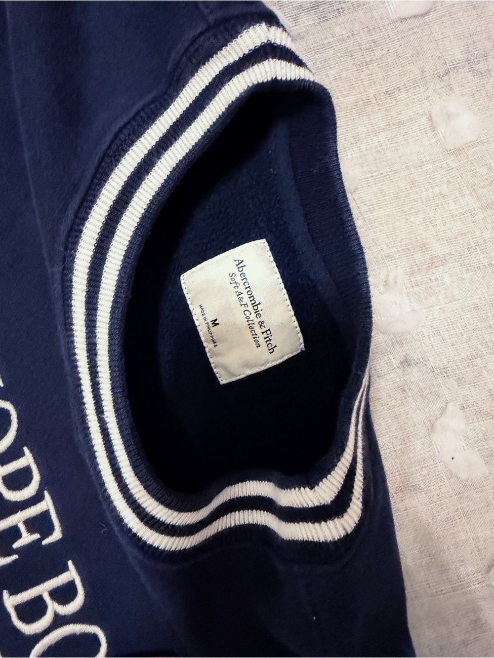 New! Viral Abercrombie Navy Sweater size M - Picture 3 of 6